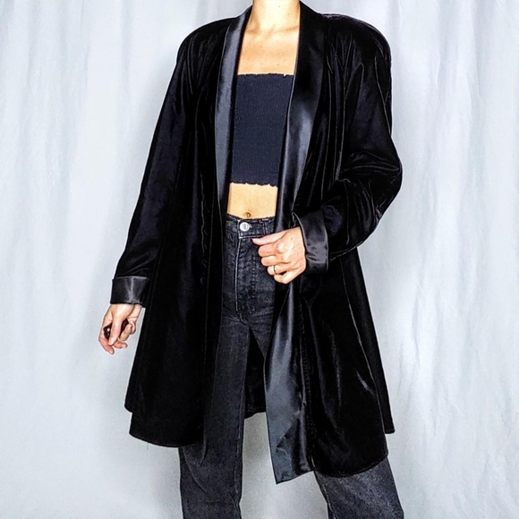 Vintage Jackets & Blazers - SOLD 80s velvet vintage swing jacket